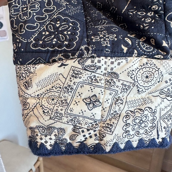 Blue Bandana Patterned Jacket with White Accents - Picture 4 of 6